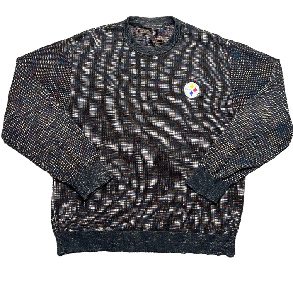 Greg Norman Men’s Pittsburgh Steelers Football Pullover Knit Sweater Size Large